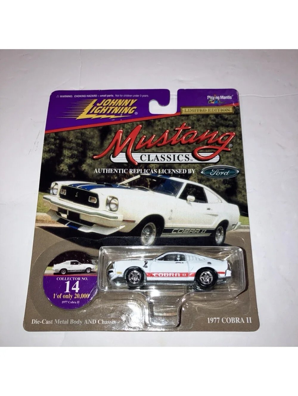 Johnny Lightning Mustang Classics #14 1977 Cobra II Vintage 1997 NEW